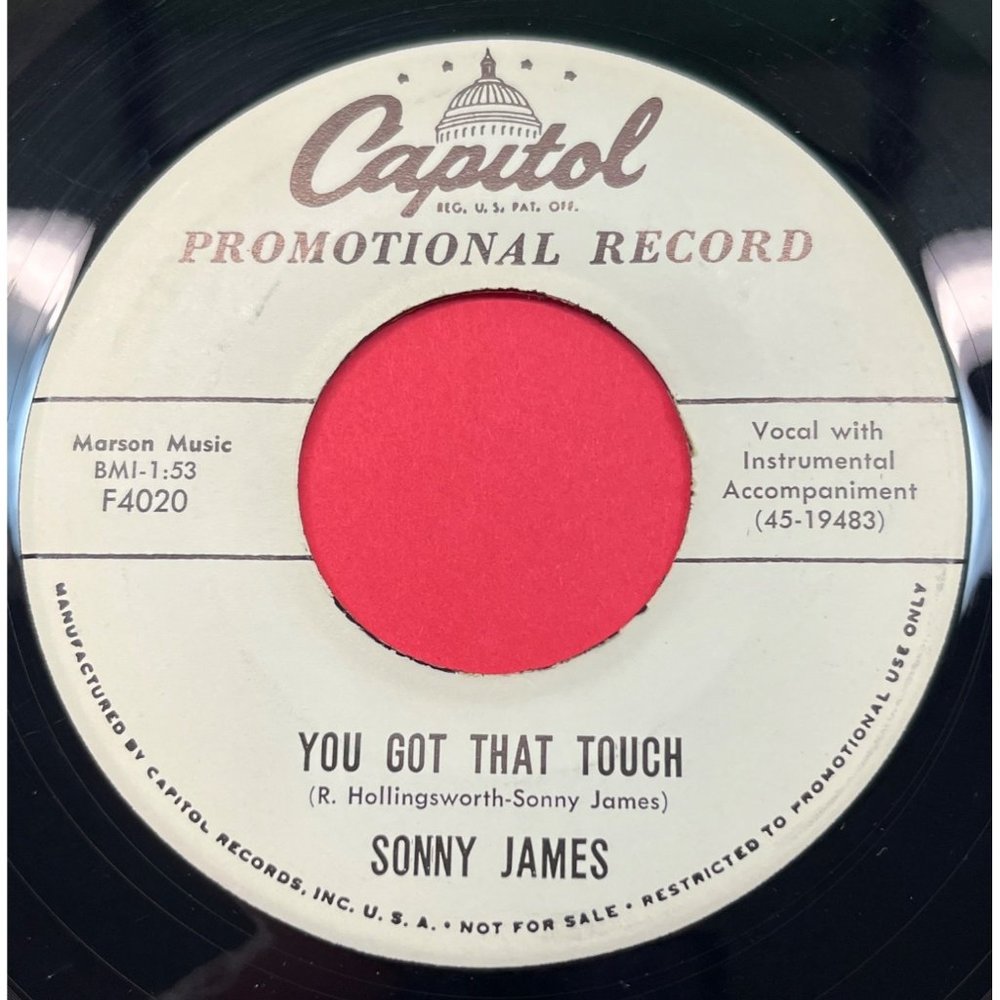 Sonny James You Got That Touch / I Can See It In Your Eyes 45 Rockabilly Promo